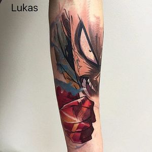 One Punch Man tattoo by Andrey Lukas. #onepunchman #opm #saitama #anime #funny