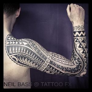 Tribal Tattoo by Neil Bass #tribal #tribaltattoo #tribaltattoos #polynesian #polynesiantattoos #maori #maoritattoos #samoan #samoantattoos #NeilBass