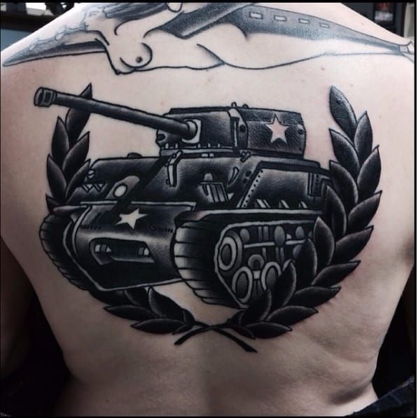 Tattoo uploaded by PK  Military tank blackwork by Yizhen Chen Layla tank  blackwork army yizhenchenlayla  Tattoodo