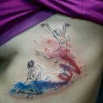 Dance tattoo by Taiom #Taiom #graphic #conceptual #contemporary #sketch #abstract #watercolor #dance