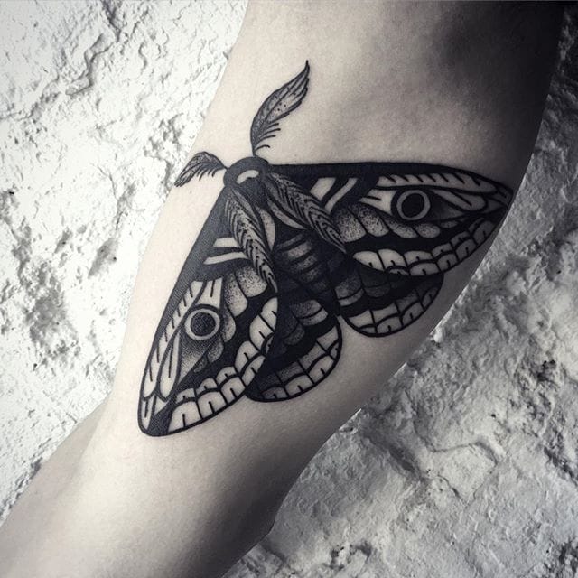 Tattoo uploaded by Robert Davies Moth Tattoo by Michele L Abbate