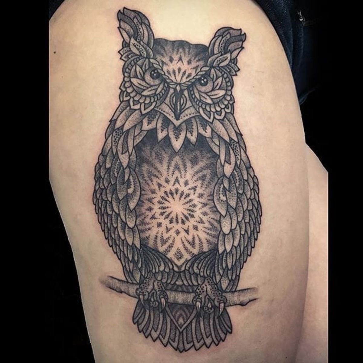 Tattoo uploaded by Tattoodo • Dotwork owl by Guy Waisman #GuyWaisman # ...