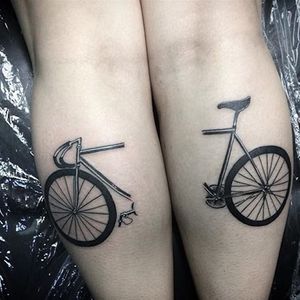 Bike tattoo by Jean Vader. #bike #fixie #biker #cyclist #biking #sport