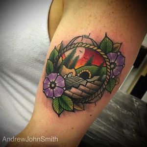 Refreshing tunnel Tattoo by Andrew John Smith #AndrewJohnSmith #Neotraditional #Parliamenttattoo #London #tunnel