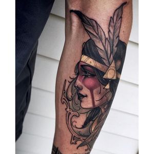 Native American Tattoo #neotraditional #newtraditional #modern #MattTischler #nativeamerican
