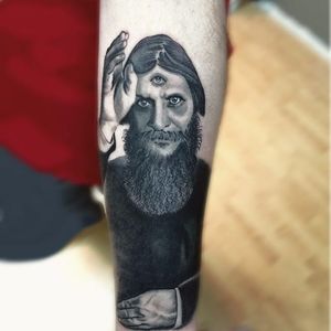 Rasputin Tattoo by Donny Manco #rasputin #rasputintattoo #rasputintattoos #russiantattoos #DonnyMaco