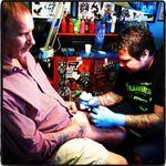 Jason Brooks tattooing Gary Martin #JasonBrooks #GaryMartin #tattooartist