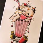 Kewpie milkshake print by Yukitten'me! #Yukittenme #print #art #milkshake #kewpie