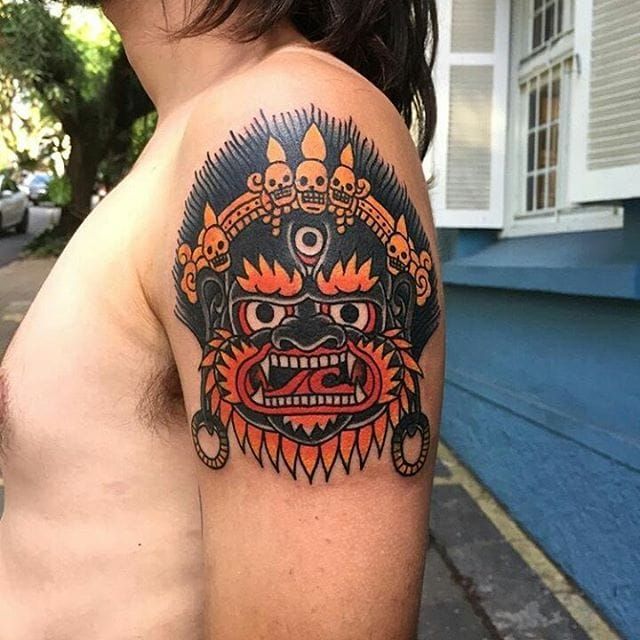Mahakala Torso In Progress by Alan Aldred TattooNOW