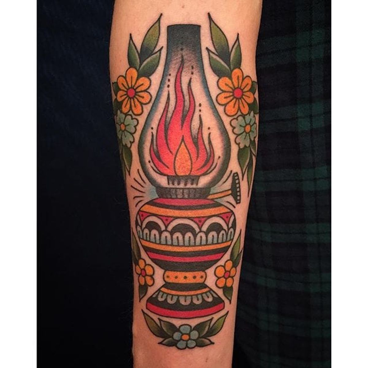 Tattoo uploaded by Robert Davies • Oil Lamp Tattoo by David Bruehl 