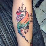 Rainbow tattoo by chiaraoff on Instagram. #unicorn #rainbow #lgbt #love #positivity