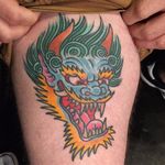 Awesome dragon by Greg Christian #gregchristian #dragon #japanese #color #tattoooftheday
