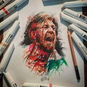 Conor McGregor sketch by Ael Lim. #AelLim #sketch #art #marker #portrait #conormcgregor