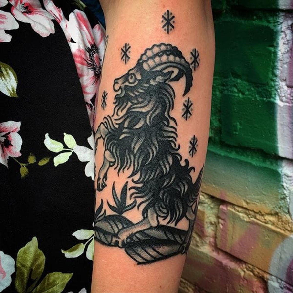 Tattoo Uploaded By Robert Davies • Blackwork Goat Tattoo By Blake Walker Meeks Goat Goattattoo