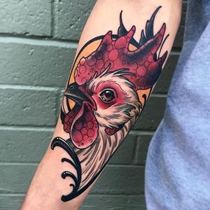Rooster tattoo. #neotraditional #newtraditional #ChrisPrimm #rooster