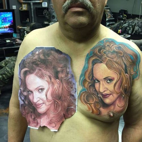 Madonna - Instagram: @tattoo_and_street_art #celebritytattoo #portrait #celebrityportrait #Madonna