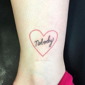Nobody tattoo by Shannon Perry. #ShannonPerry #linebased #linework #offbeat #nobody