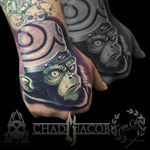 Mojo Jojo Tattoo by Chad Jacob #MojoJojo #Portrait #ColorPortrait #PortraitTattoos #ColorRealism #ChadJacob #mojojojo
