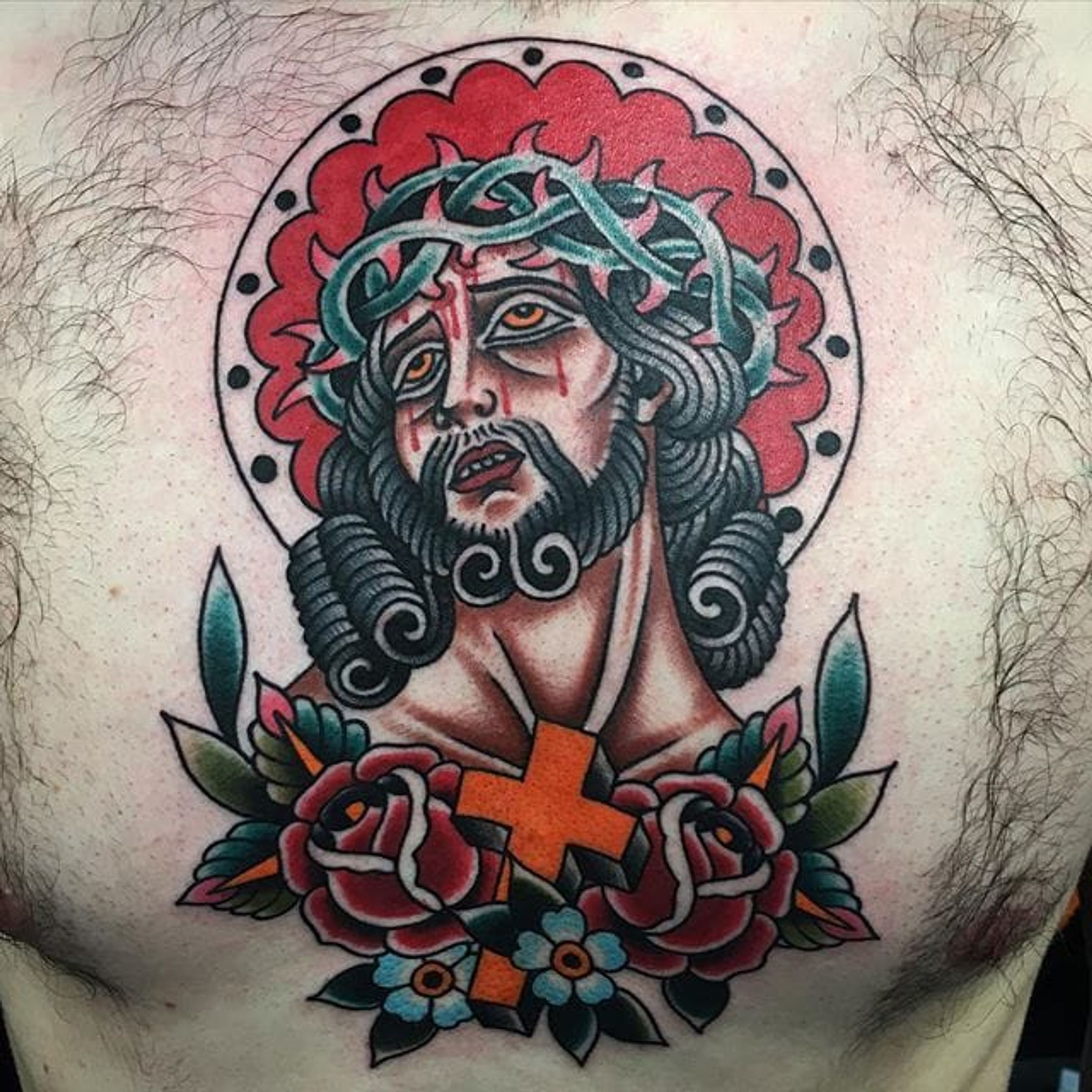 Tattoo uploaded by Robert Davies • Jesus Tattoo by Lewis Parkin jesus