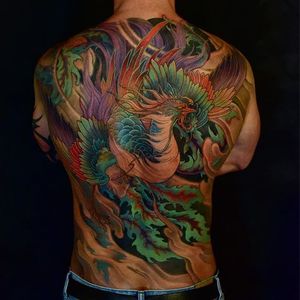 Phoenix Tattoo by Tristen Zhang #phoenix #japanese #neotraditional #neotraditionaljapanese #japaneseart #TristenZhang