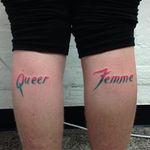 Queer femme tattoo by Adam Traves. #AdamTraves #gradient #pink #pink #queer #lgbt