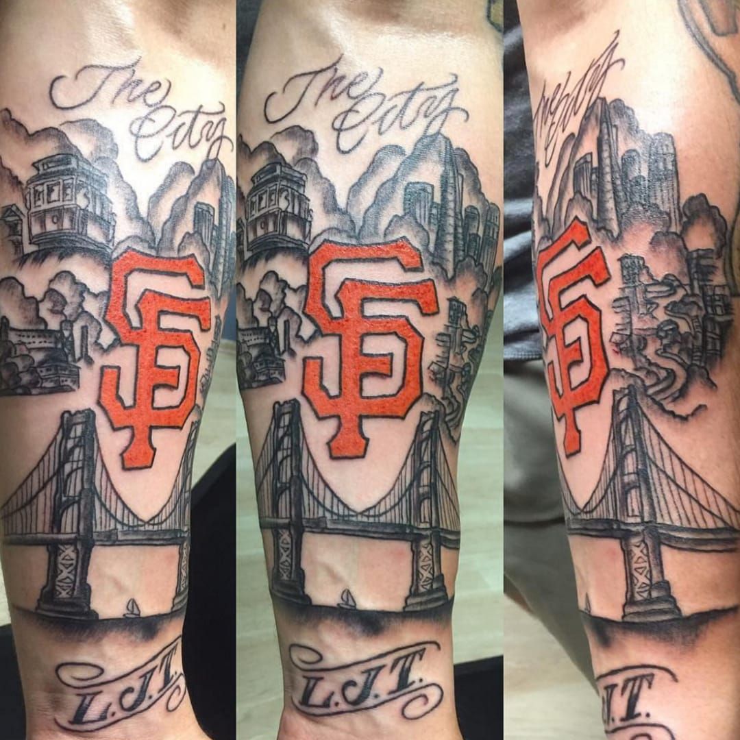 Tattoo uploaded by Joe • San Francisco Giants Tattoo. (via IG -  dont_tell_mom_tattoo) #MLB #Playoffs #Baseball #BaseballTattoo #Giants  #sanfrancisco • Tattoodo