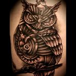 Strong black and grey steampunk owl by Wpid #steampunk #victorian #scifi #vintage #futuristic #owl #Wpid