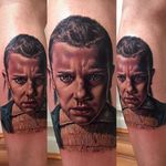 Eleven from Stranger Things. Tattoo by Kristian Kimonides. #realism #portrait #colorrealism #Eleven #StrangerThings #KristianKimonides