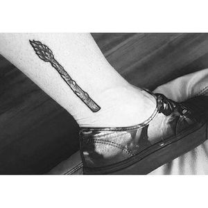Black and grey asparagus tattoo by Matt Gon #vegetabletattoo #asparagustattoo #mattgon