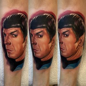Spock Tattoo #Spock #colorportrait #colorrealism #AudieFulferJr