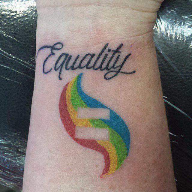 3d gay pride tattoo
