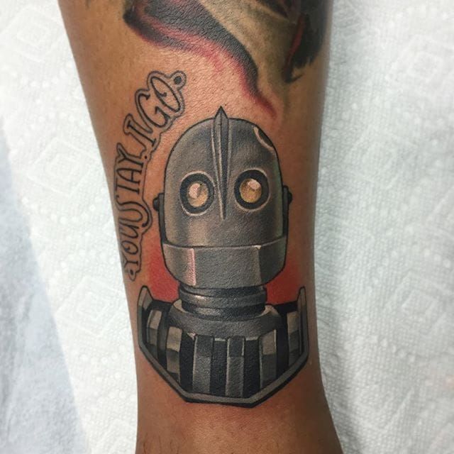 Iron Giant tattoo the first of several in David Zarts Iron Giant  tattoos Comic Art Gallery Room