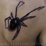 Black widow via instagram secretflesh_tattoo #spider #blackwidow #realism #insect andreystepanov