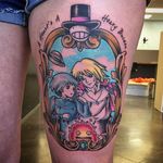 Howls Moving Castle Tattoo by Chelcie Dieterle #howlsmovingcastle #howlsmovingcastletattoo #howlsmovingcastletattoos #studioghibli #studioghiblitattoo #anime #fantasytattoo #fantasytattoos #movie #animated #animatedtattoos #ChelcieDieterle