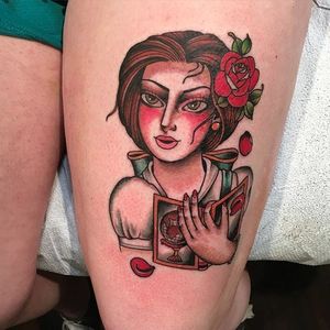 Beauty and the Beast tattoo by katherinemagnetic. #beautyandthebeast #disney #fairytale #neotraditional #belle