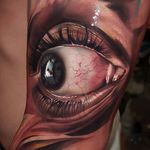 I'm watching you! Tattoo by Andrzej Niuniek. (Via IG - niuniekrock) #colorrealism #eye