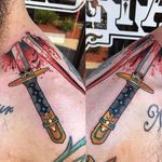 Sword Tattoo by Chad Lenjer #sword #swordtattoo #neotraditional #neotraditionaltattoo #neotraditionaltattoos #traditional #boldtattoos #moderntattoos #ChadLenjer