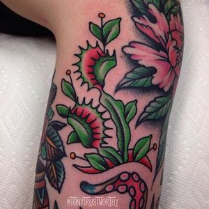 Plant Tattoo by Tony Talbert #venusflytrap #flytrap #plant #flower #TonyTalbert