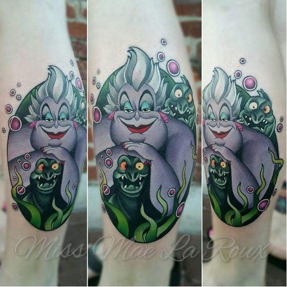 My Ursula cover up done by Zach Perez at Studio 405 in Oklahoma City Ok   rtattoos