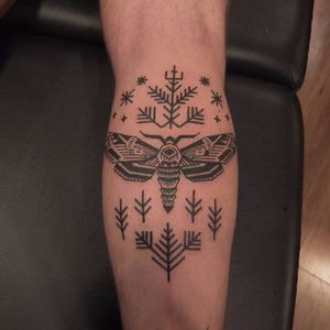 Moth tattoo by Antti Kuurne #AnttiKuurne #ornamental #blackwork #ethnic #pattern #mehndi #moth