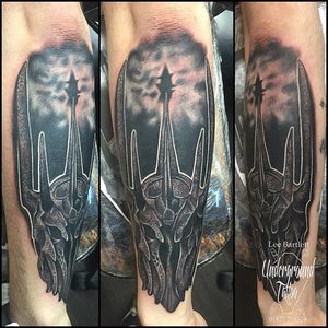Sauron Tattoo by Lee Bartlett #Sauron #SauronTattoos #SauronTattoo #LordoftheRings #LordoftheRingsTattoos #LordoftheRingsTattoo #TheLordoftheRings #FilmTattoos #LeeBartlett