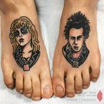 Sid and Nancy tattoo by Redlip Tattooer. #RedlipTattooer #Redlip #traditional #bold #sidandnancy #punk #sidvicious #sexpistols