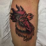 Rooster Tattoo by Alberto Megina #rooster #neotraditional #neotraditionalartist #spanishartist #AlbertoMegina