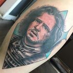 Jon Snow Tattoo by Matt Youl @Theyoul #Mattyoultattoo #Neotraditional #Nerdytattoo #Portrait #Jonsnow #Gameofthronestattoo