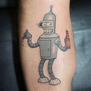 Bender Tattoo by Mia Misshake #Bender #Futurama #robot #cartoon #MiaMisshake