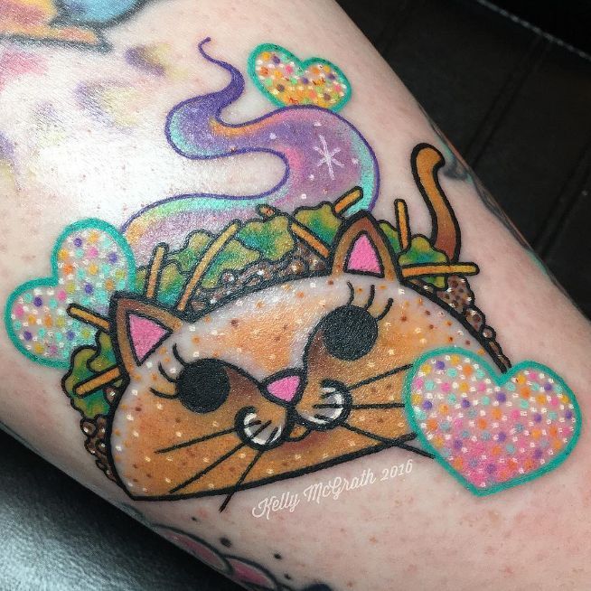 Tacocat tattoo Saturday at Give  Give Purrs A Chance  Facebook