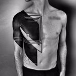 Abstractr by Ben Volt #BenVolt #blackwork #linework #shapes #abstract #tattoooftheday
