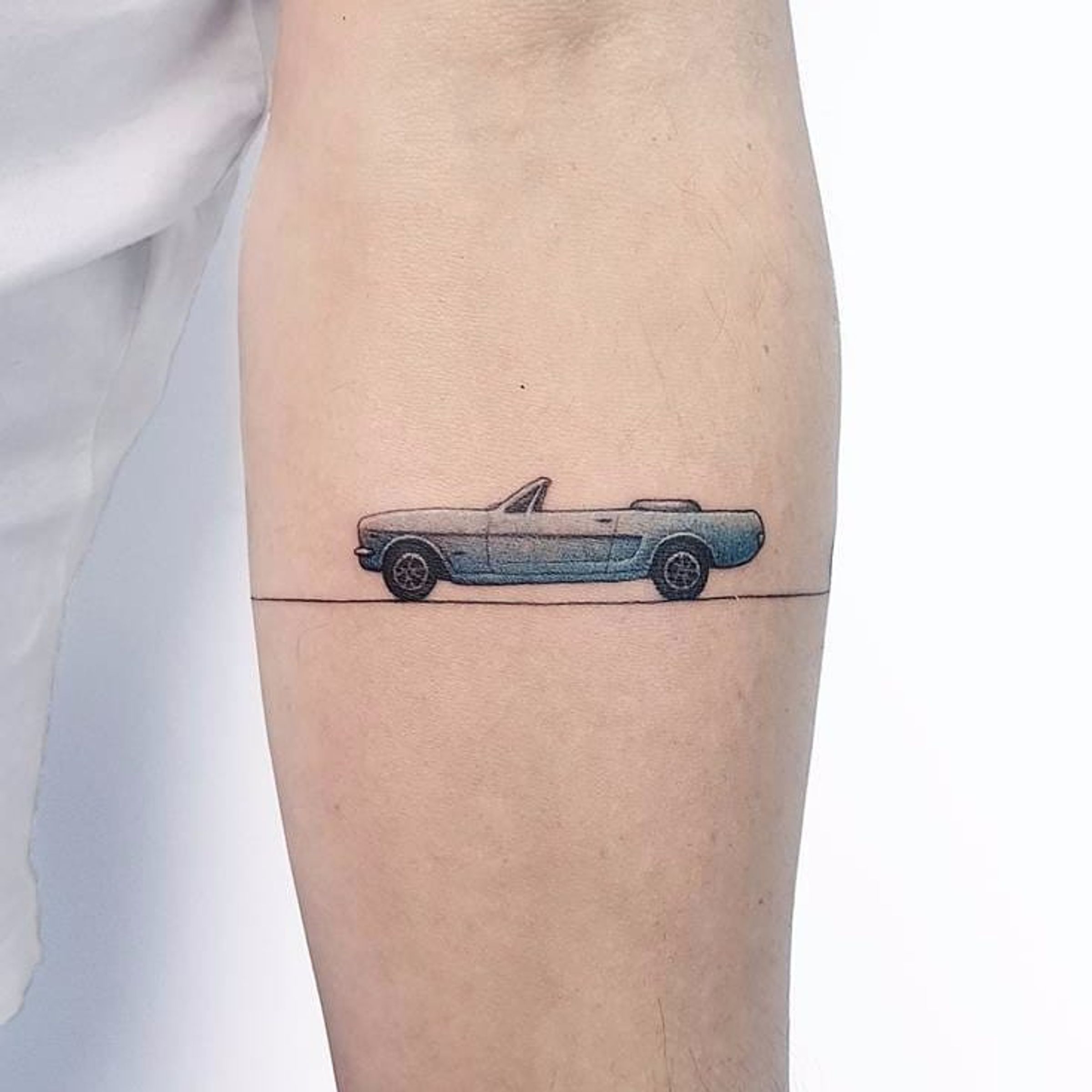 Tattoo uploaded by Tattoodo • Tiny car tattoo by Ahmet Cambaz #