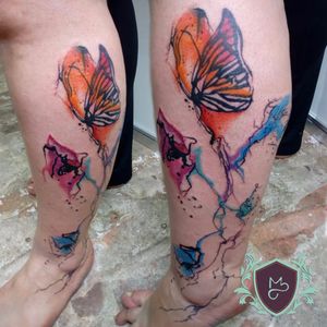 Borboletas! #AndreMelo #tatuadoresdobrasil #sketch #borboleta #butterfly #colorida #colorful #aquarela #watercolor