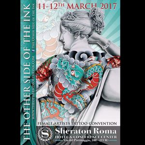 The flier for The Other Side of the Ink tattoo convention (IG—theothersideoftheink). #femaleonly #Rome #tattooconvention #TheOtherSideoftheInk